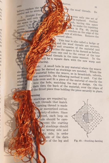 photo of 1914 antique sewing manual full of silk floss embroidery thread , making clothes WWI vintage home ec #3