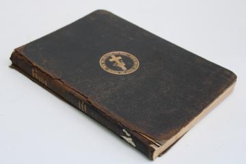 catalog photo of 1916 Mary Baker Eddy black leather cover antique religious book Christian Science 