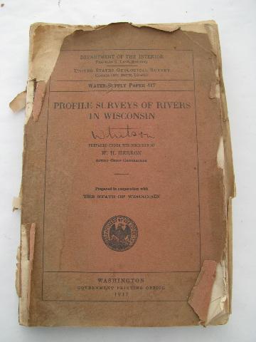 photo of 1917 Profile Surveys of Rivers in Wisconsin maps/charts #1