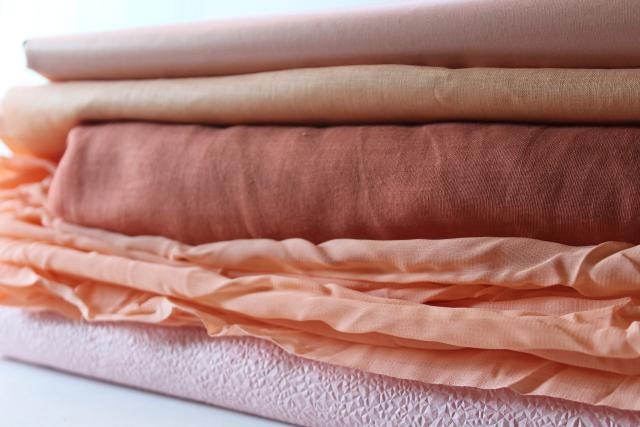 photo of 1920s 1930s vintage antique dress fabrics, huge lot fabric flapper era cotton voile, rayon silk #1