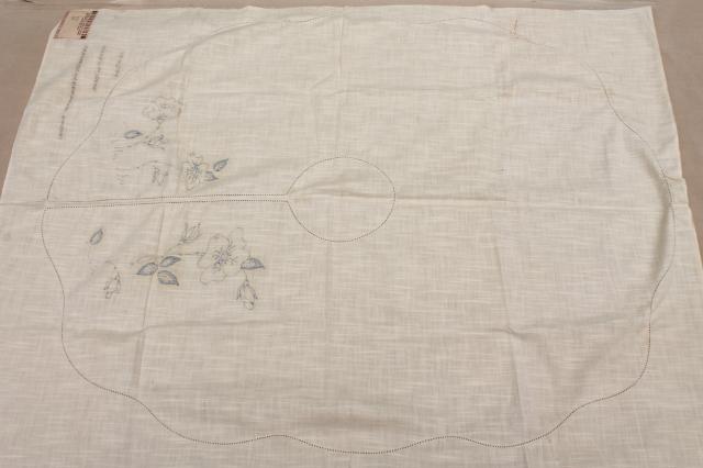 photo of 1920s 30s flapper vintage flowered capelet to embroider, make-up cape stamped to stitch #1