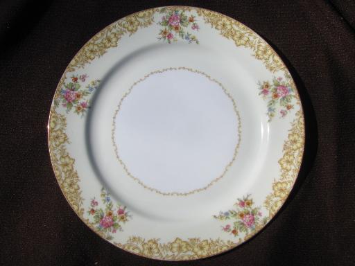 photo of 1920s 30s vintage Noritake Ashford hand-painted china dishes set for 4 #3