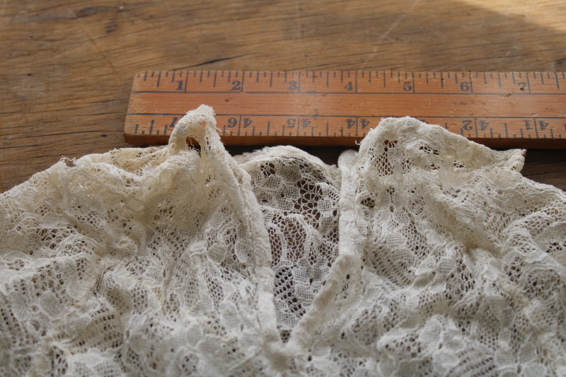 photo of 1920s 30s vintage alencon lace gown, flapper era wedding party dress, long unlined shape #4