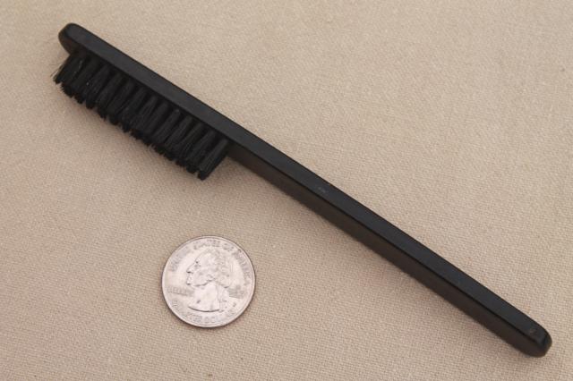photo of 1920s 30s vintage bakelite typewriter brush, Underwood Elliott Fisher Co. #1