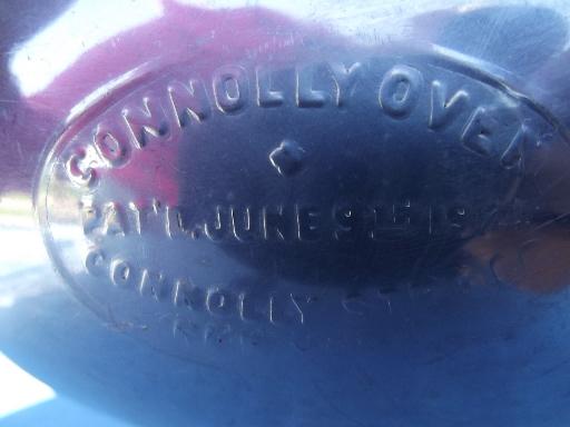 photo of 1920s 30s vintage glass cake plate w/ Connolly metal dome cake cover #7