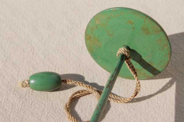 photo of 1920s 30s vintage hat stand or wig holder w/ original jadite green paint #7