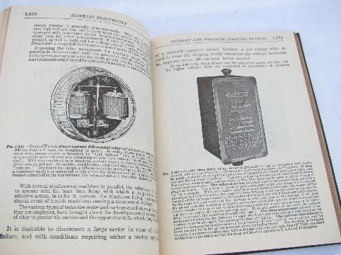 photo of 1920s Hawkins engineer's electrical guidebook w/early oscillographs, watthour meters and more! Illustrated #2