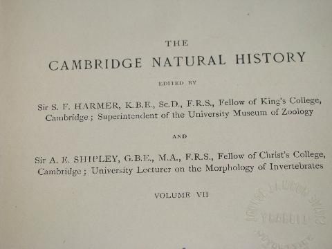 photo of 1920s The Cambridge Natural History, 10 large illustrated volumes #8