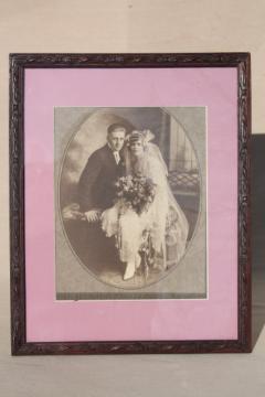 catalog photo of 1920s or early 30s vintage photo, wedding picture flapper era bride & groom