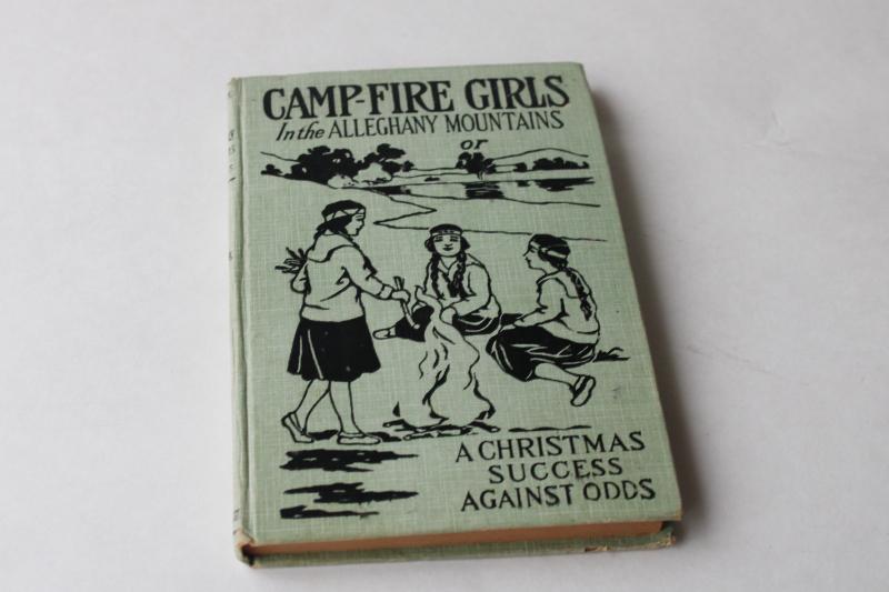 photo of 1920s vintage Camp-Fire Girls series book, Alleghany Mountains Christmas story #1