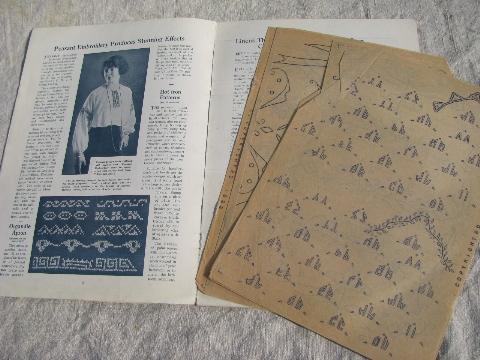 photo of 1920s vintage Clark's thread embroidery book w/ hot iron transfers #4