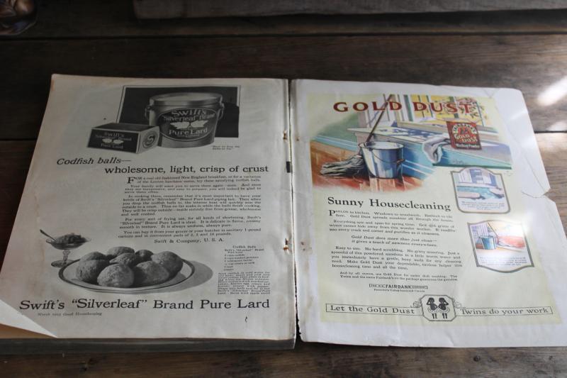 photo of 1920s vintage Good Housekeeping magazine full of old ads, Alice in Wonderland cover #11