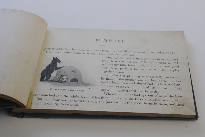 photo of 1920s vintage Indian Child Life, color prints Edwin Willard Deming art, ex library book  #6