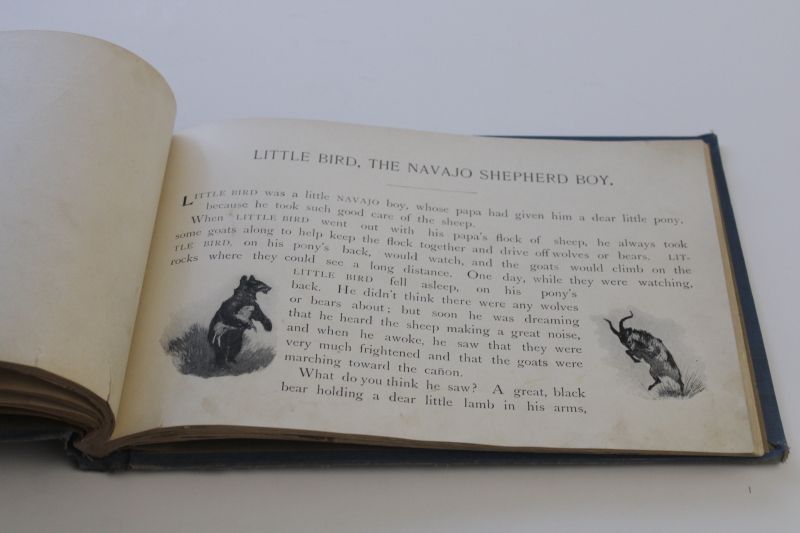 photo of 1920s vintage Indian Child Life, color prints Edwin Willard Deming art, ex library book  #8