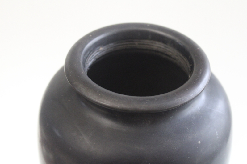 photo of 1920s vintage Made in Japan Tokanabe ware pottery vase, unusual burnished smooth finish  #8