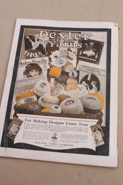 photo of 1920s vintage McCalls embroidery sewing book, art deco designs & needlework patterns  #4