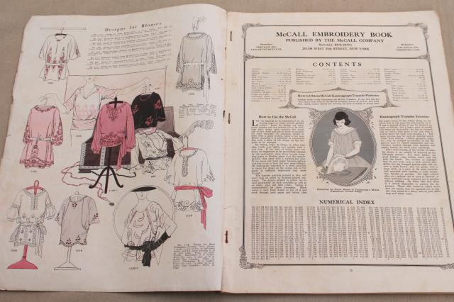 photo of 1920s vintage McCalls embroidery sewing book, art deco designs & needlework patterns  #7