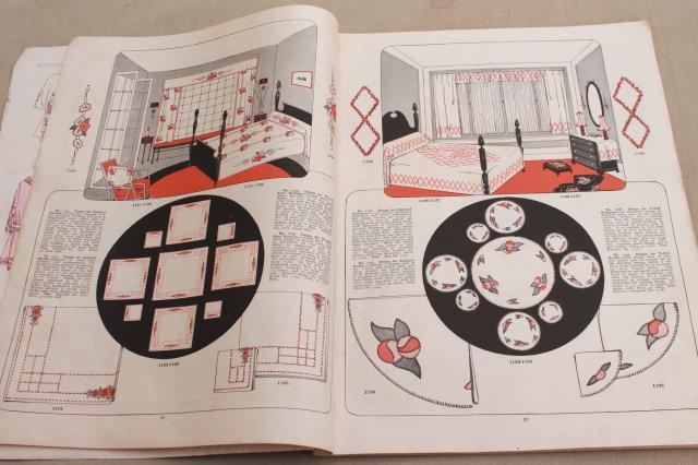 photo of 1920s vintage McCalls embroidery sewing book, art deco designs & needlework patterns  #8