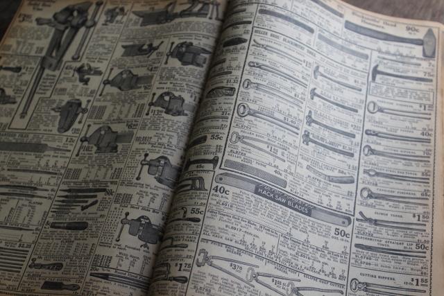 photo of 1920s vintage Sears catalog, big book illustrated engravings farm, family, home #2