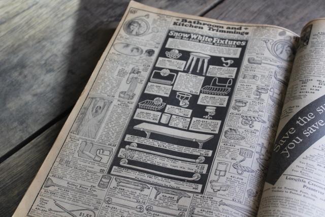 photo of 1920s vintage Sears catalog, big book illustrated engravings farm, family, home #5