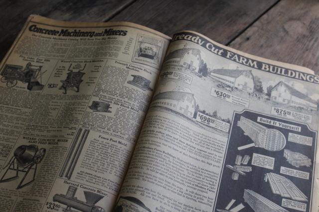 photo of 1920s vintage Sears catalog, big book illustrated engravings farm, family, home #8