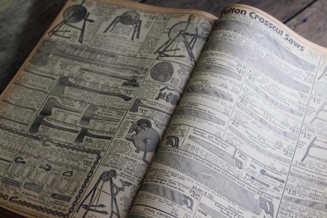 photo of 1920s vintage Sears catalog, big book illustrated engravings farm, family, home #35