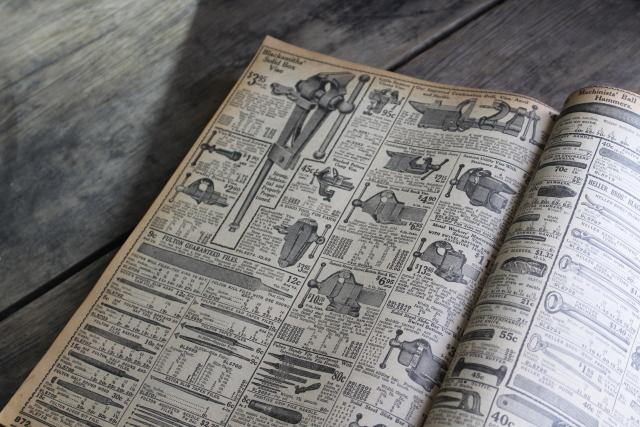 photo of 1920s vintage Sears catalog, big book illustrated engravings farm, family, home #36