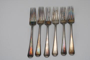 catalog photo of 1920s vintage Silver Anniversary pattern flatware Wm Rogers silverplate dinner forks