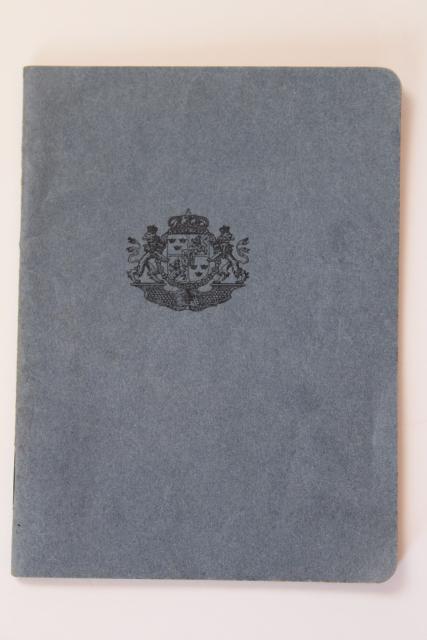 photo of 1920s vintage Swedish passport, Denmark Scandinavia travel stamps #2