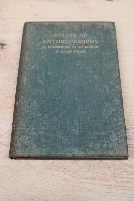 photo of 1920s vintage book Rudolf Steiner philosophy, introduction to Anthroposophy #1