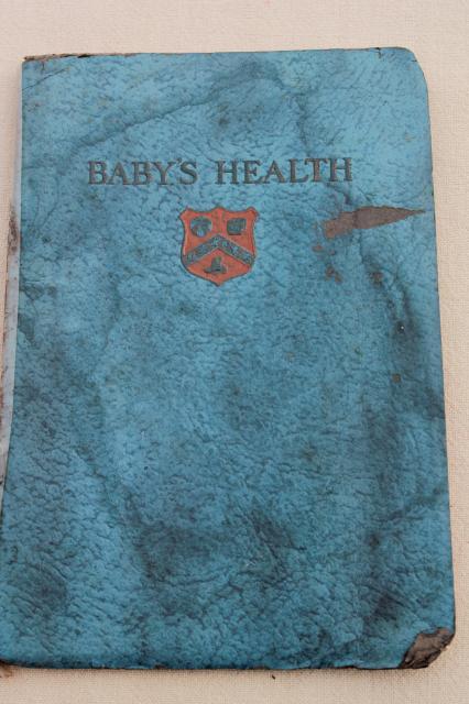 photo of 1920s vintage booklet baby care & health w/ great old ad graphics & artwork, lots of babies #2