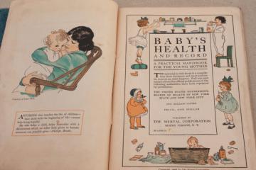 catalog photo of 1920s vintage booklet baby care & health w/ great old ad graphics & artwork, lots of babies