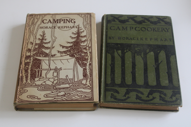 1920s vintage books Camping Camp Cookery cook book cute rustic decor for  lodge or cabin