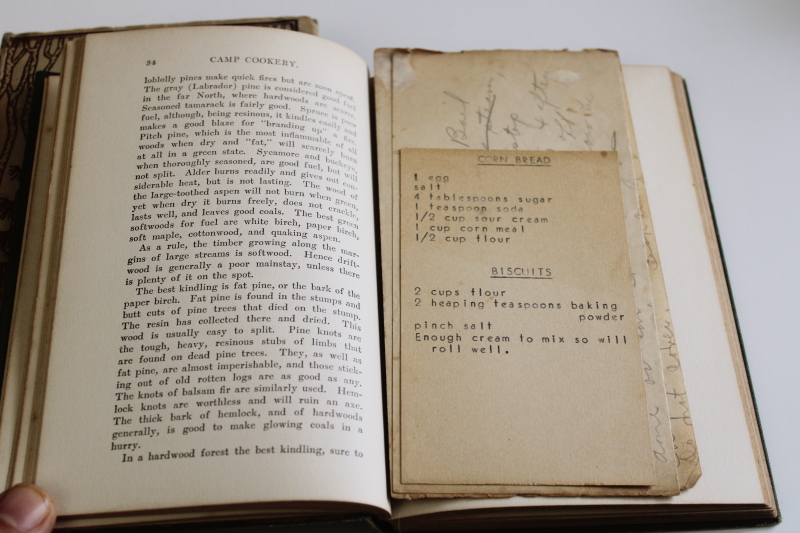 photo of 1920s vintage books Camping, Camp Cookery cook book, cute rustic decor for lodge or cabin  #5