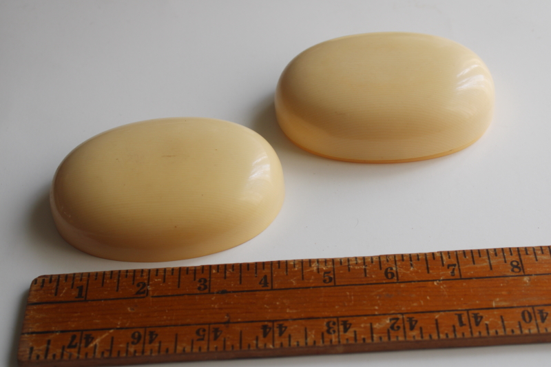 photo of 1920s vintage french ivory celluloid soap box, travel case or vanity set soap dish  #3