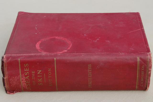 photo of 1920s vintage medical textbook, Diseases of the Skin, gruesome photos #1