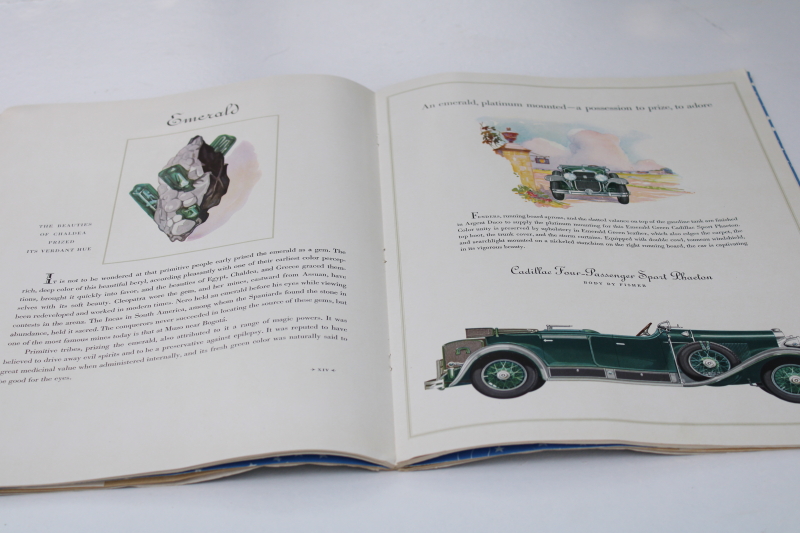 photo of 1920s vintage motorcars catalog, early General Motors auto advertising Fisher body Fleetwood Cadillac #5