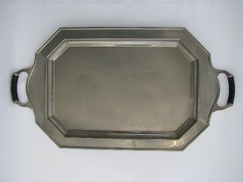 photo of 1920's vintage nickel silver buffet ware, breakfast coffee tray #1