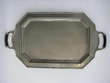 catalog photo of 1920's vintage nickel silver buffet ware, breakfast coffee tray