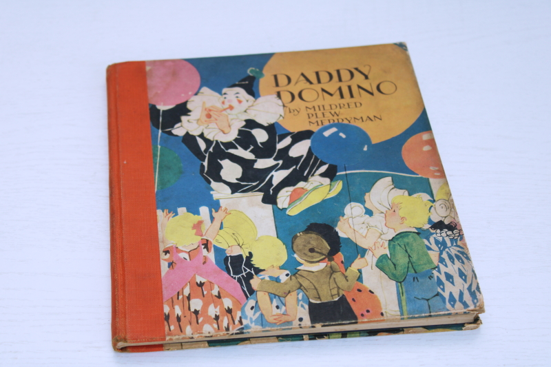 photo of 1920s vintage picture book Daddy Domino art deco fantasy illustrations artist signed copy #1