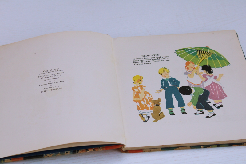 photo of 1920s vintage picture book Daddy Domino art deco fantasy illustrations artist signed copy #4