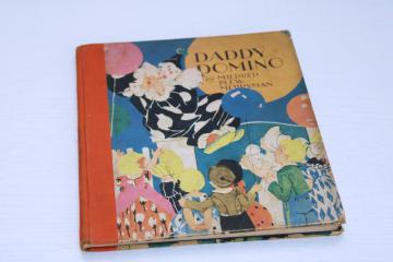 catalog photo of 1920s vintage picture book Daddy Domino art deco fantasy illustrations artist signed copy