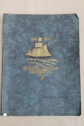 photo of 1925 Norse American Centennial album Norwegian settlement & genealogy #1