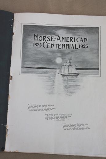 photo of 1925 Norse American Centennial album Norwegian settlement & genealogy #2