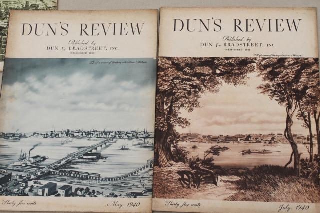 photo of 1930s 1940s Dun's Review magazine lot vintage Dun & Bradstreet business magazines #2