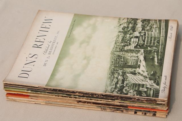 photo of 1930s 1940s Dun's Review magazine lot vintage Dun & Bradstreet business magazines #6