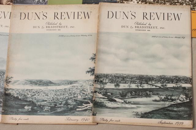 photo of 1930s 1940s Dun's Review magazine lot vintage Dun & Bradstreet business magazines #7