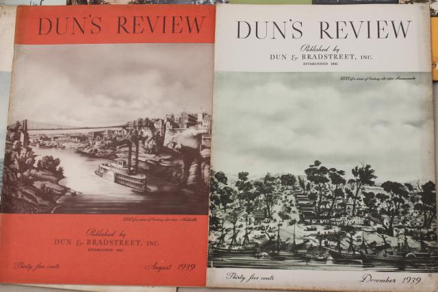 photo of 1930s 1940s Dun's Review magazine lot vintage Dun & Bradstreet business magazines #10