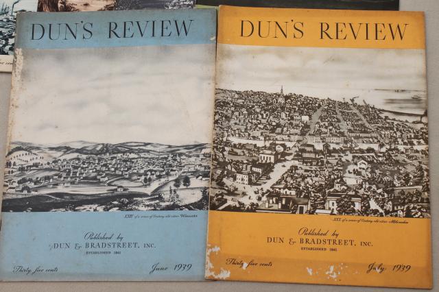 photo of 1930s 1940s Dun's Review magazine lot vintage Dun & Bradstreet business magazines #12