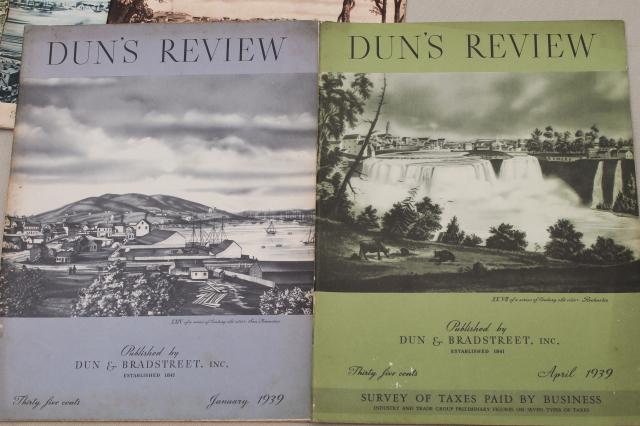 photo of 1930s 1940s Dun's Review magazine lot vintage Dun & Bradstreet business magazines #13